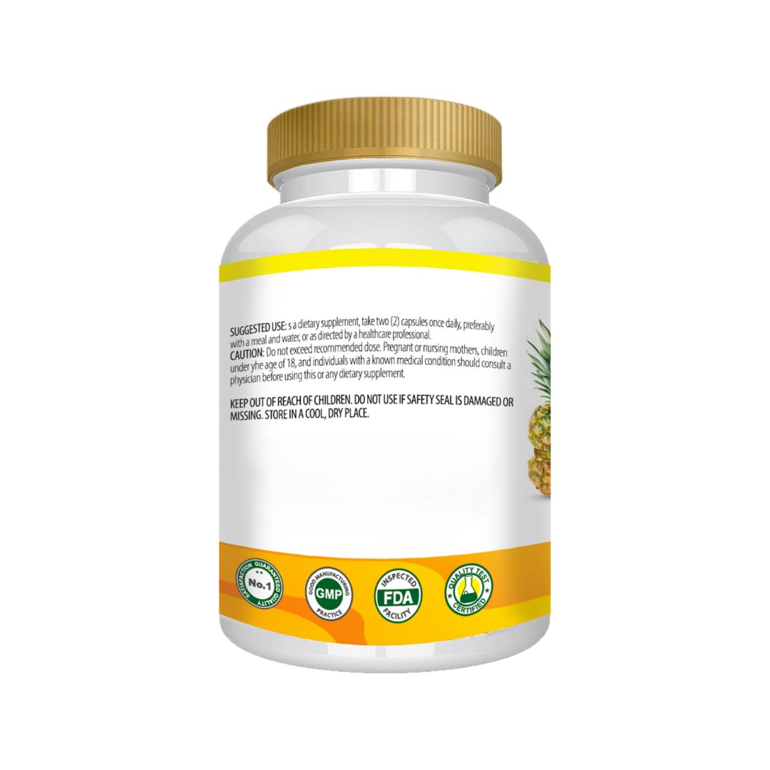 Generic Bromelain Supplement PIÑA Plus Pineapple 90 Capsules