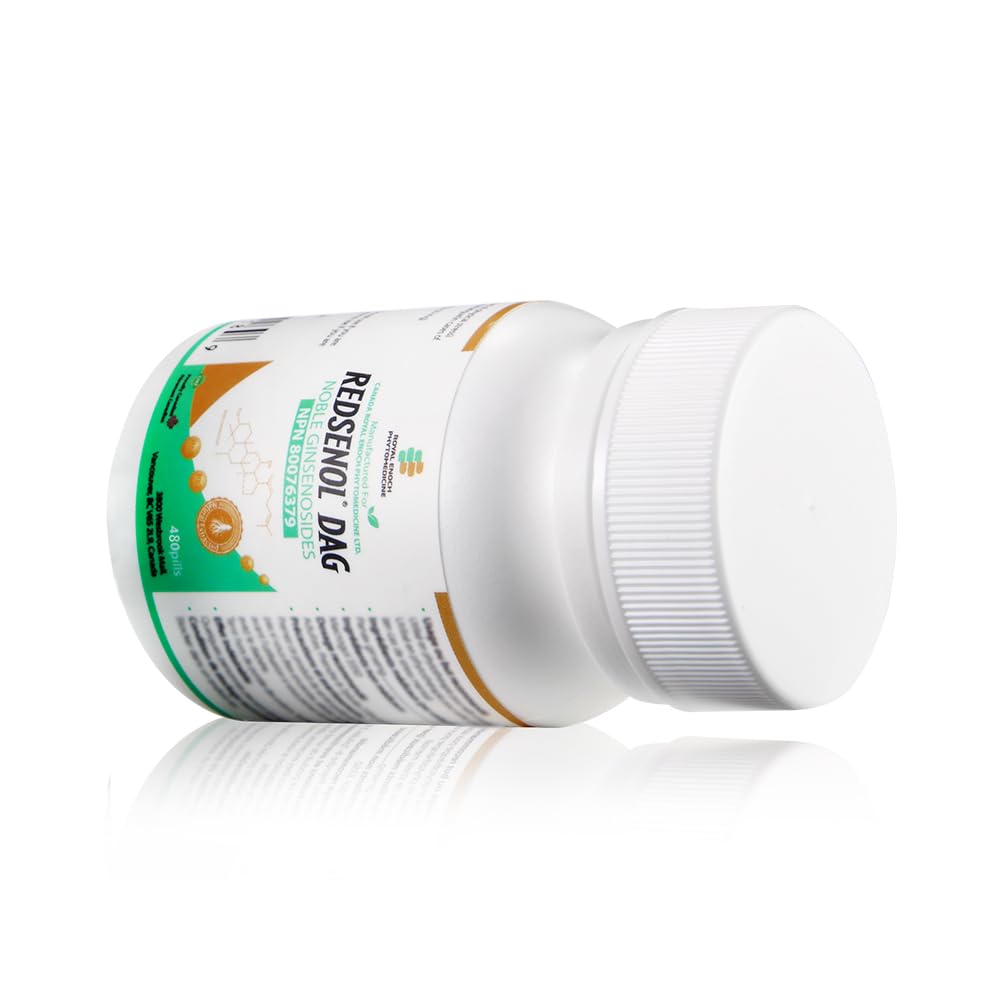 REDSENOL DAG Sublingual High-Potency Ginseng Extract Capsules with 8 Rare Ginsenosides Rk1 Rh3 Rk2, 960 Count