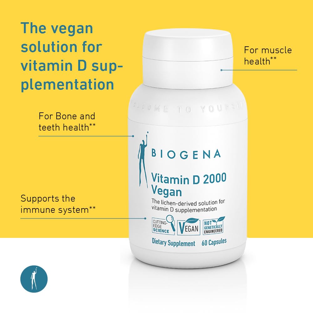 Biogena Vitamin D 2000 Vegan Formula Vitamin D3 Capsule, 60 Capsules