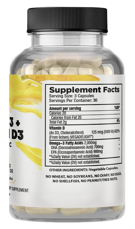 GINSPIRE NUTRITION Dr. Seinfeld Vegan Algae Omega-3 and Vitamin D3 Supplement for Men and Women Capsule 1