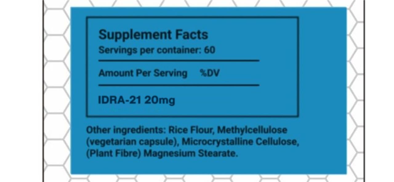 Generic IDRA-21 20mg Capsules, 60