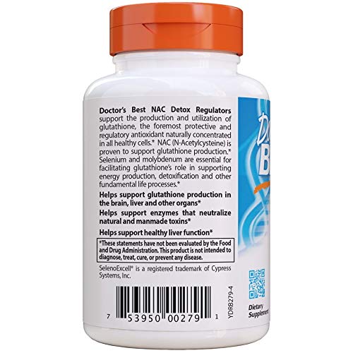 Doctors Best NAC Detox Regulators Capsules, 60 Count