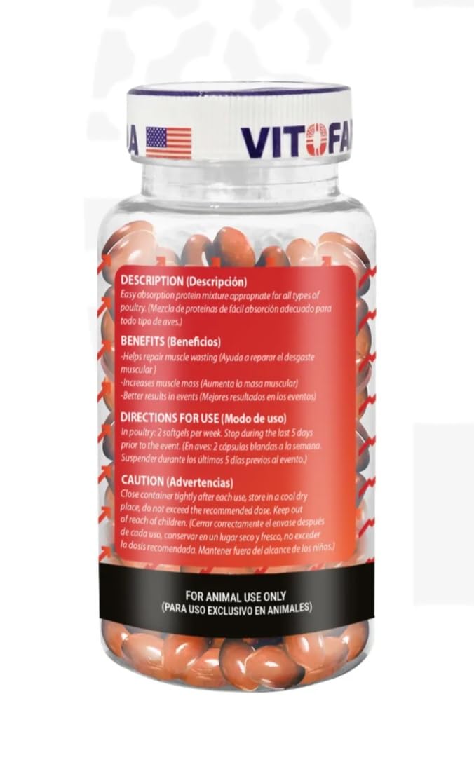 VITOFARMA Protein Blend for Roosters Whey Protein and Egg Albumin, 100 Tablets