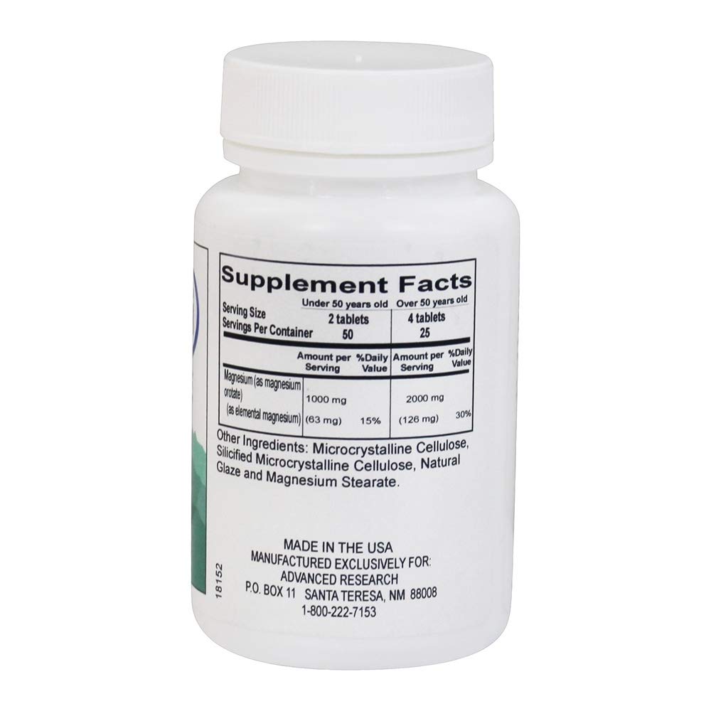 NCI Advanced Research Dr. Hans Nieper Magnesium Orotate Tablets, 500 Mg, 100 Count