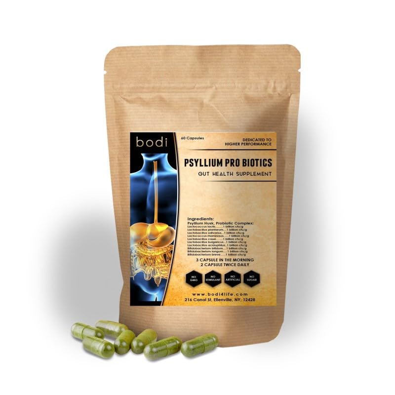 bodi Psyllium Pro Biotics Capsules 120 Capsules