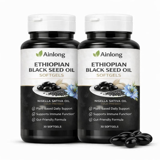 Ainlong Ethiopian Black Seed Oil Softgels, 30-count