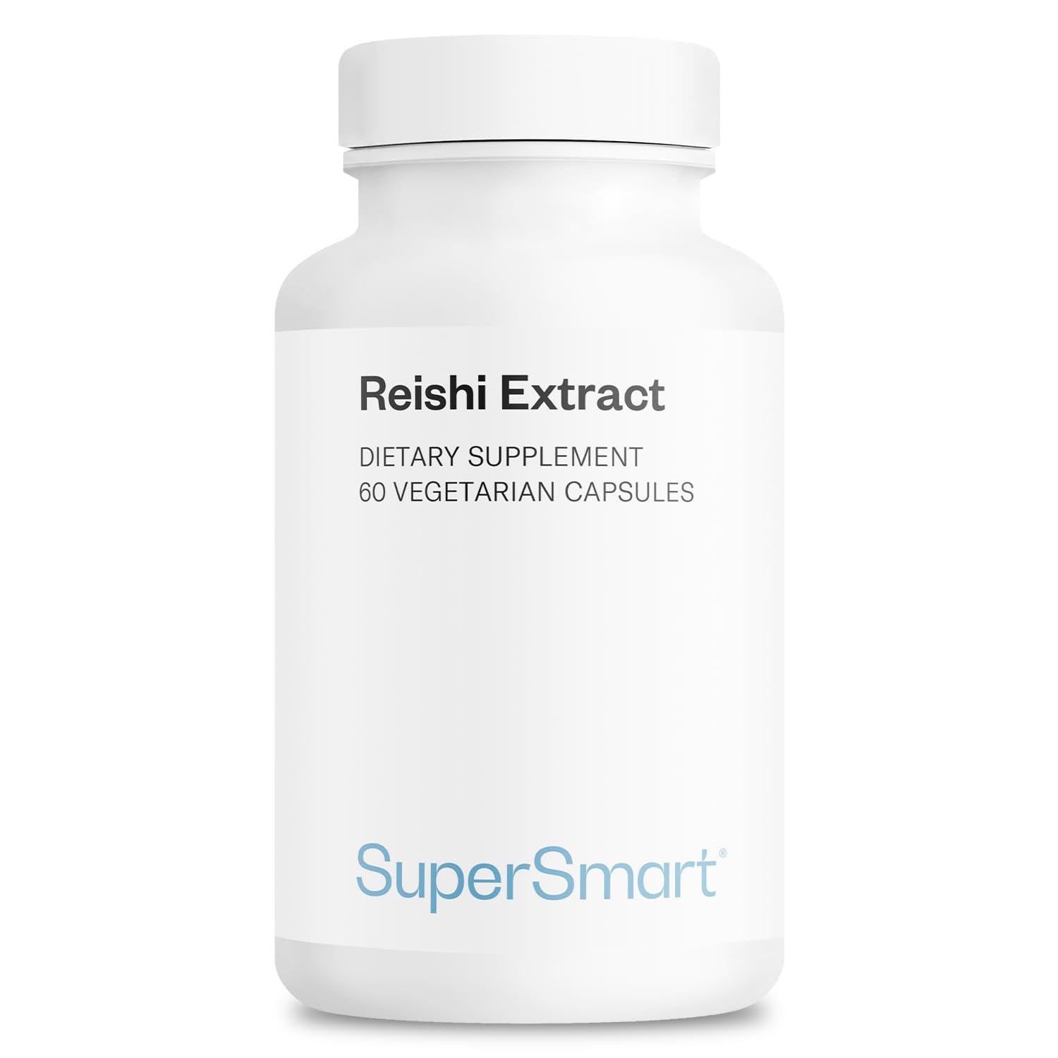 Supersmart Reishi Extract 1000mg per Day (Maximum Strength) - Reishi Mushroom Supplement - Standardized Extract Capsules, 60 Count