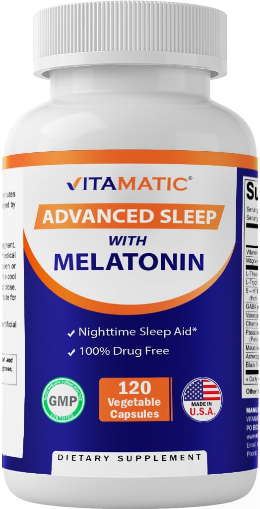 Vitamatic Advanced Sleep with Melatonin Capsule, 120 Count