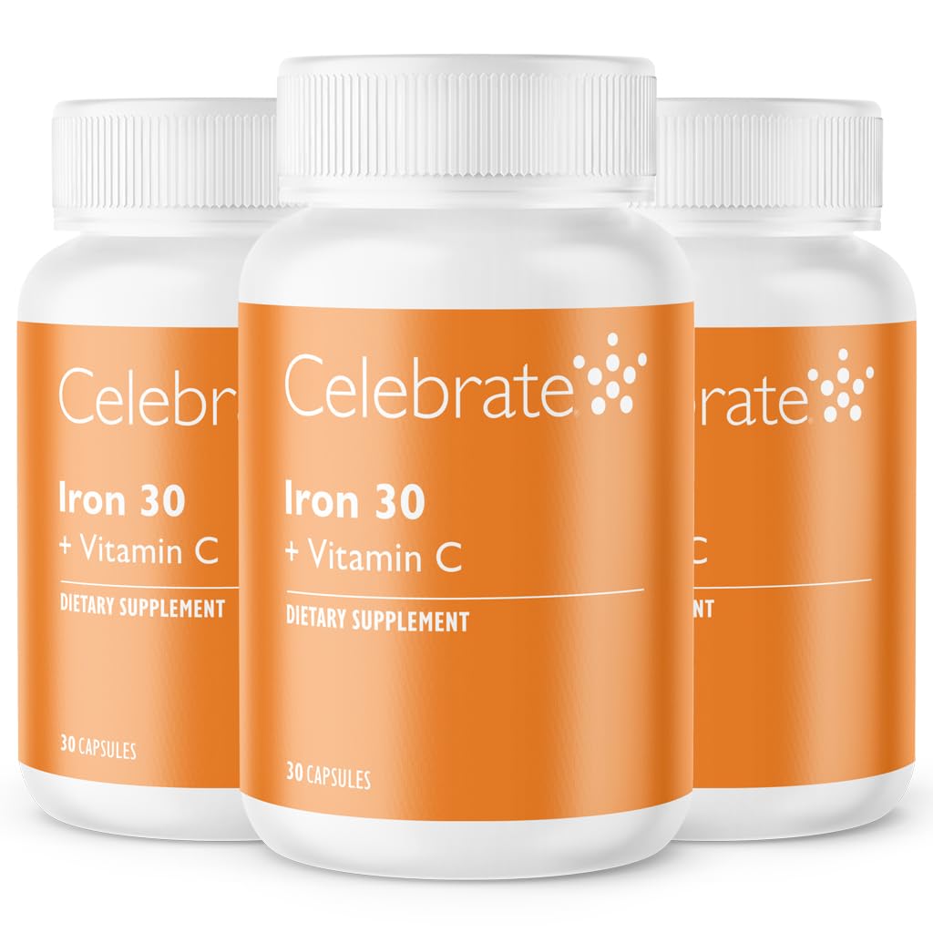 Celebrate Bariatric Supplements Iron Supplement with Vitamin C 90 Capsules