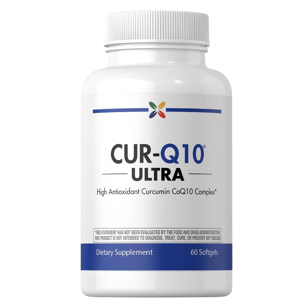 Stop Aging Now Curcumin CoQ10 Complex with Turmeric Root Extract - Antioxidant & Cardiovascular Support, 60 Softgels