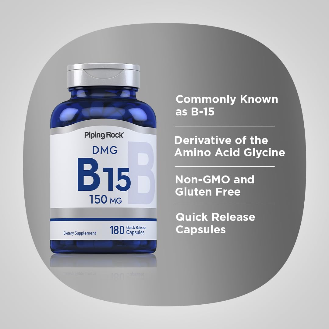 Piping Rock DMG Supplement B15 Capsule, 180 Capsules