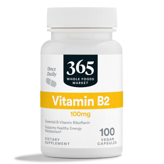 365 by Whole Foods Market Vitamin B2 100mg Capsule, 100 Count