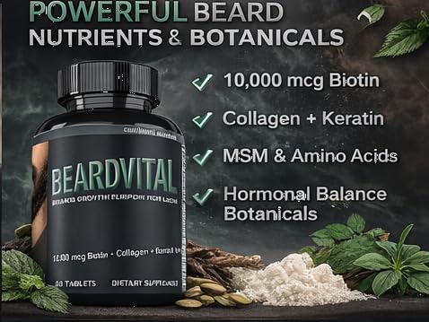 CURVIMORE BEARDVITAL Beard Growth Supplement Tablet 30 Count
