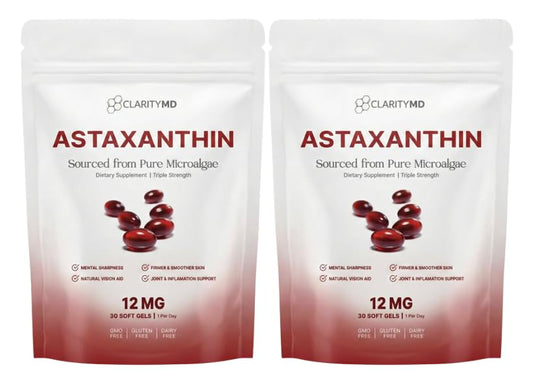 ClarityMD Astaxanthin 12mg Softgels, 60 Count