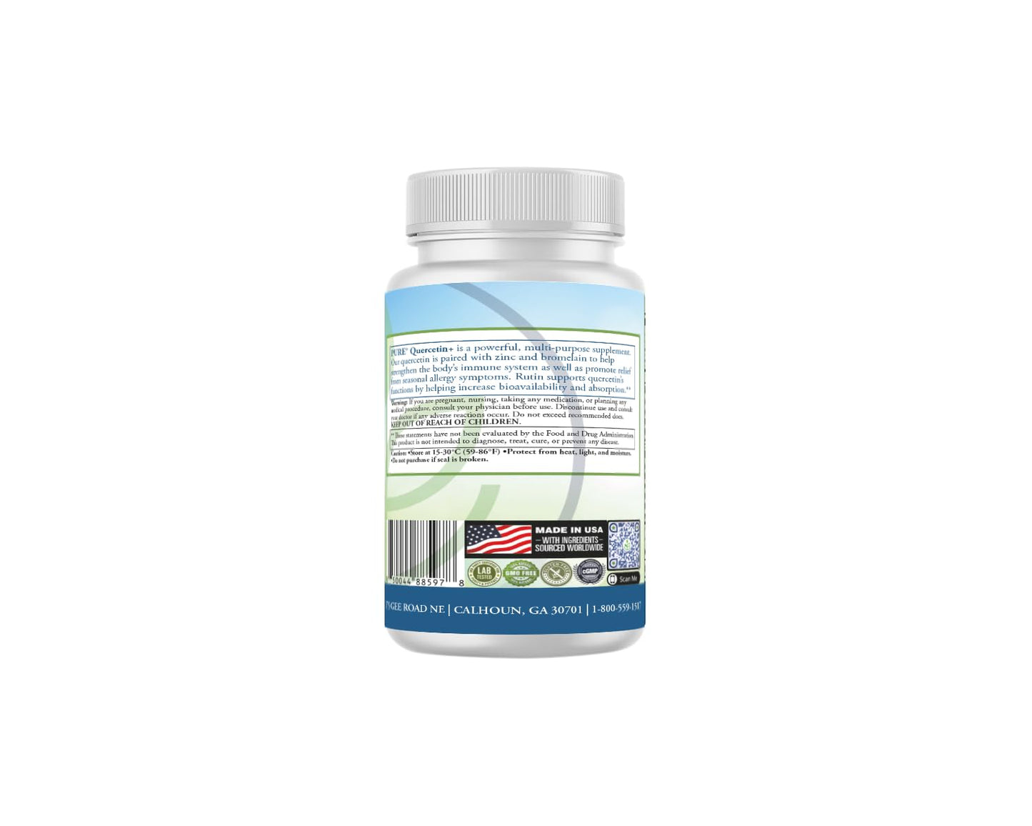 PURE Quercetin+ with Zinc, Bromelain, Rutin Immune Shield, 60 Capsules