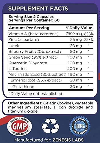 Zenesis Labs Lutein Vision Support 360 Capsules