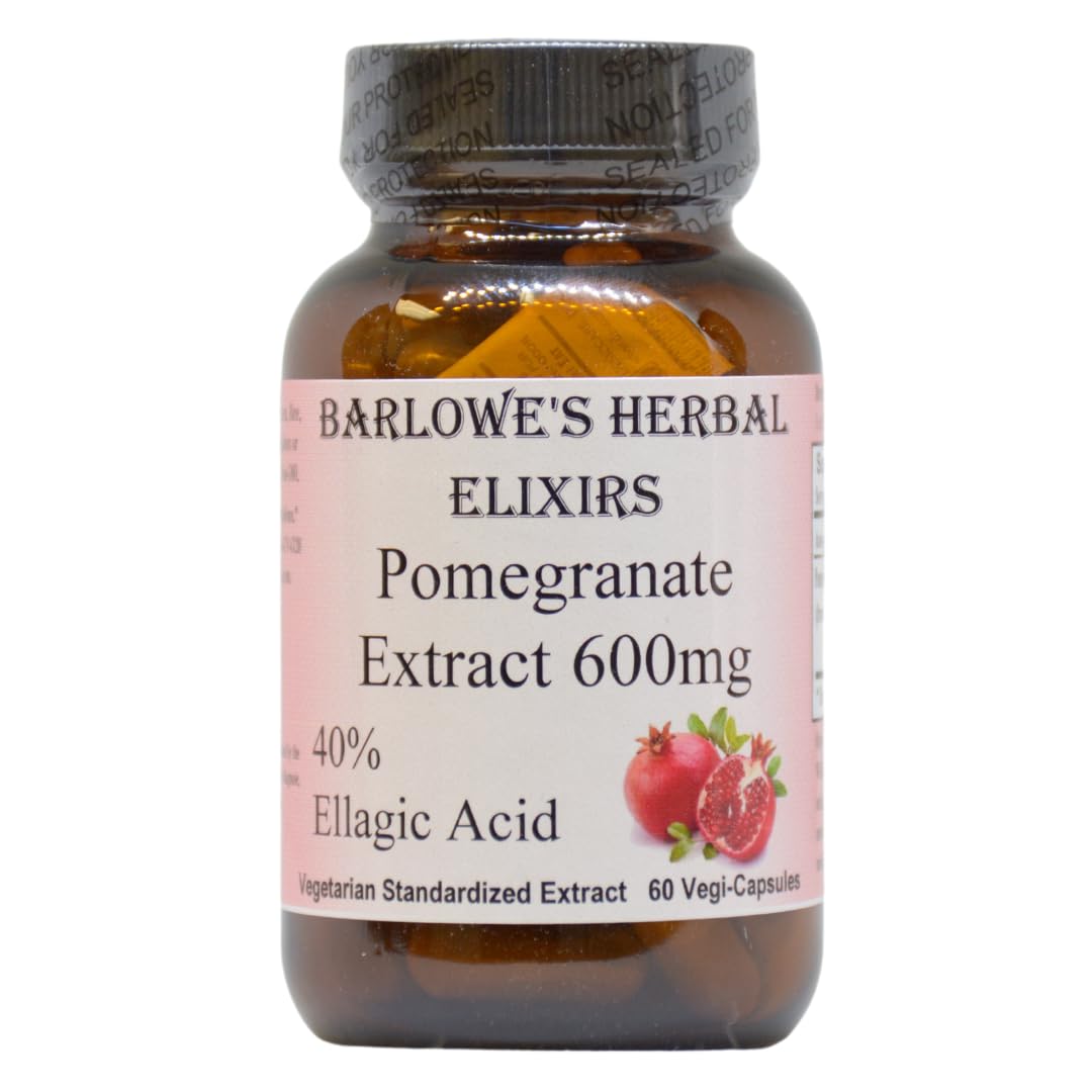 Barlowe's Herbal Elixirs Pomegranate Extract Capsules, 60 Count