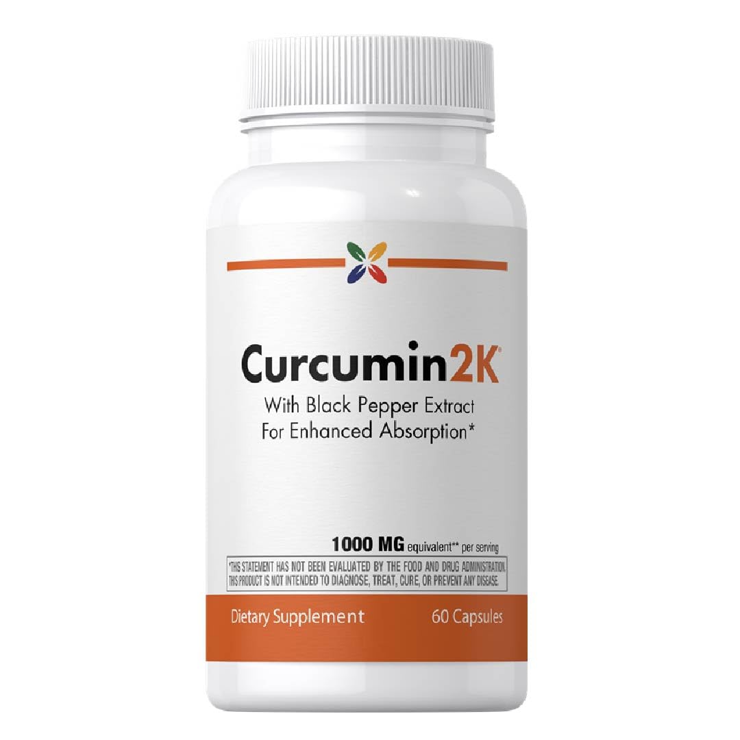Stop Aging Now Turmeric Curcumin Supplement With Black Pepper Capsules, 60 Count