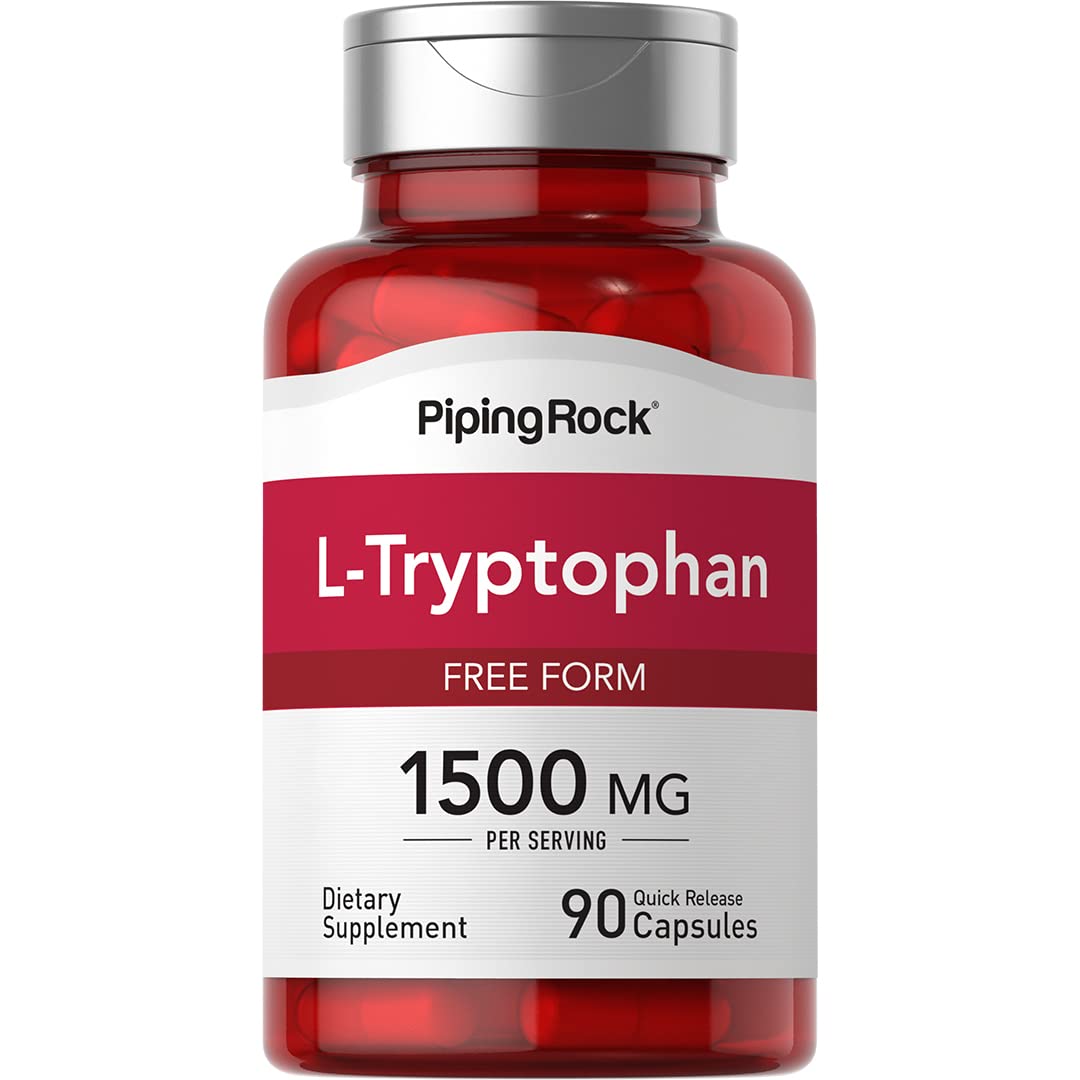 Piping Rock L-Tryptophan 1500 mg Capsule, 90 Capsules