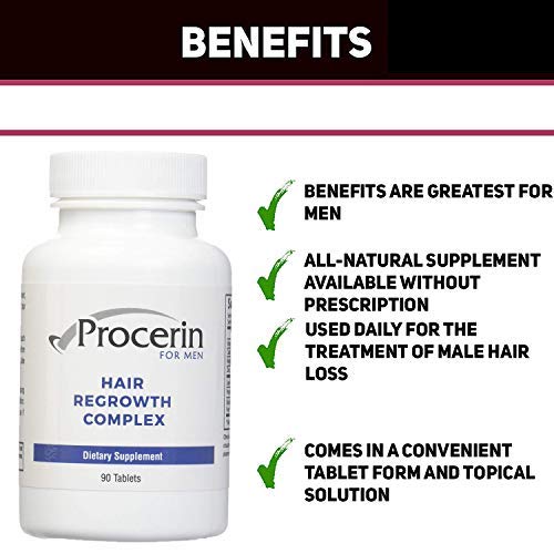 Marine Essentials Procerin For Men 90 Tablets Hair Re-Growth Supplement, 3 Bottles