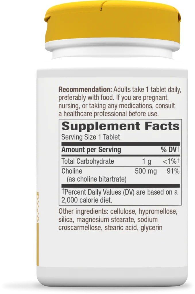 Nature's Way Choline 200 Tablets
