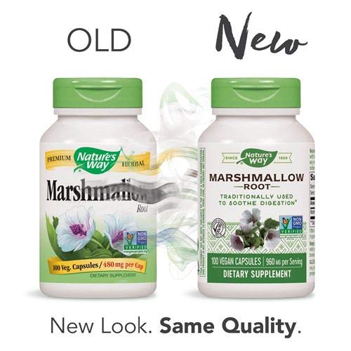 Nature's Way Marshmallow Root 480 mg Capsules 200 Count