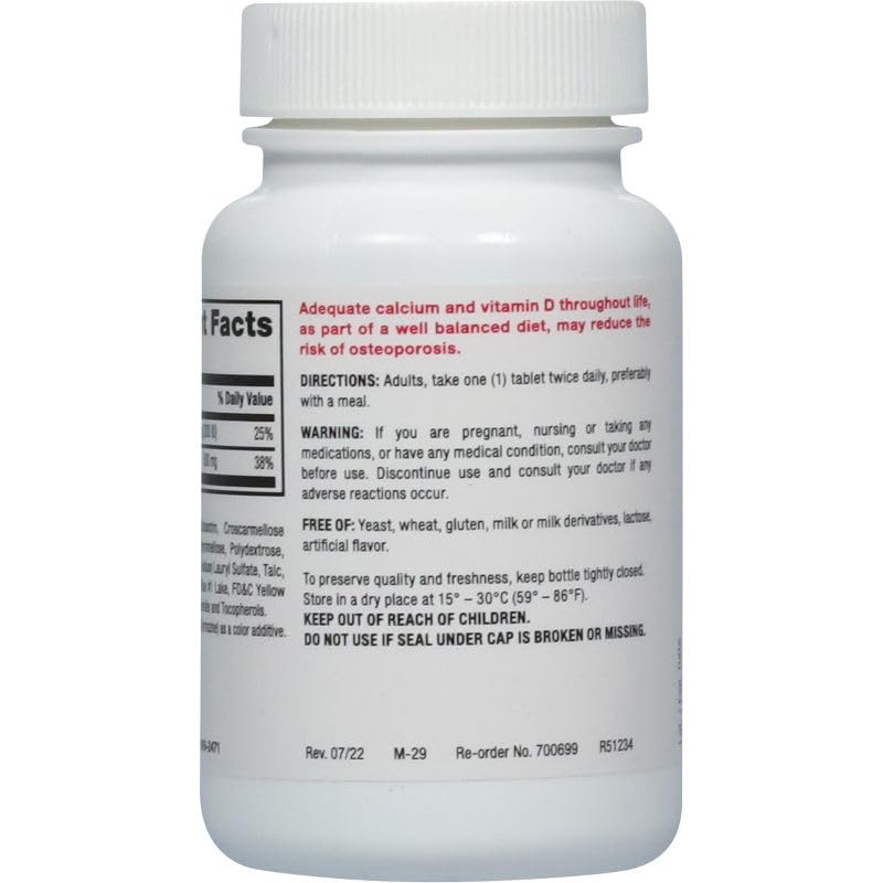 MAJOR Oyster Shell Calcium with Vitamin D3 500 mg / 5 mcg (200 IU), 60 Tablets