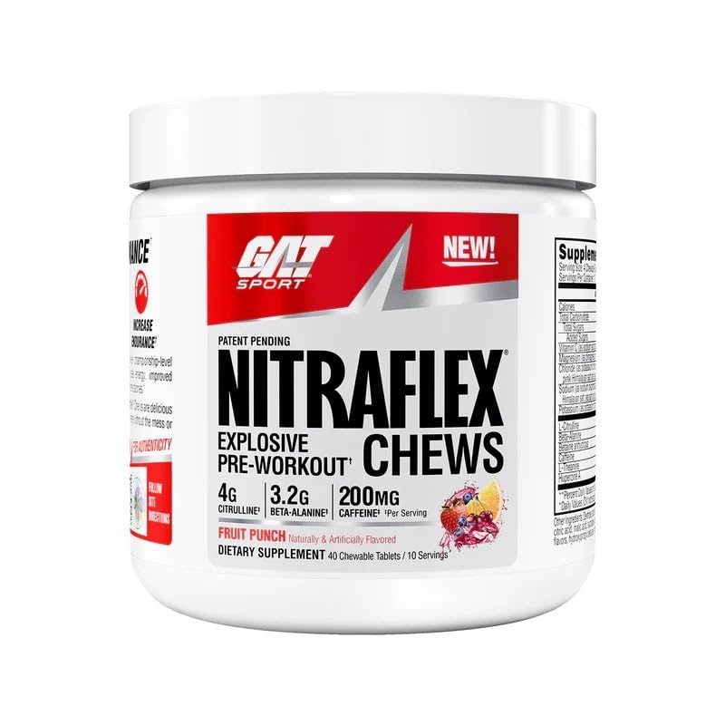 GAT SPORT NITRAFLEX PREWORKOUT Chewable, 40 Count