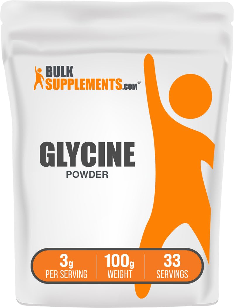 BulkSupplements Glycine Powder, 33 Servings