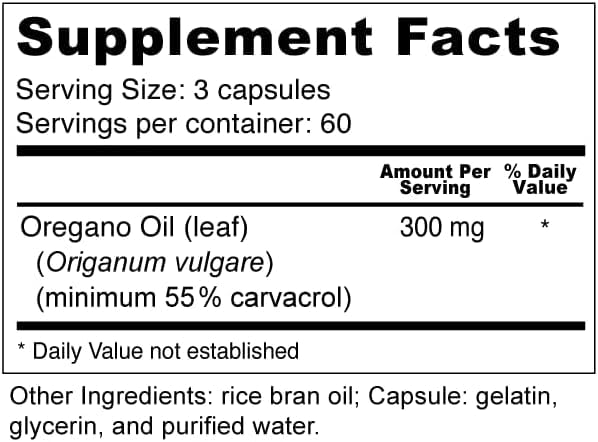 Wellness Resources Oil of Oregano Capsules 180 Count