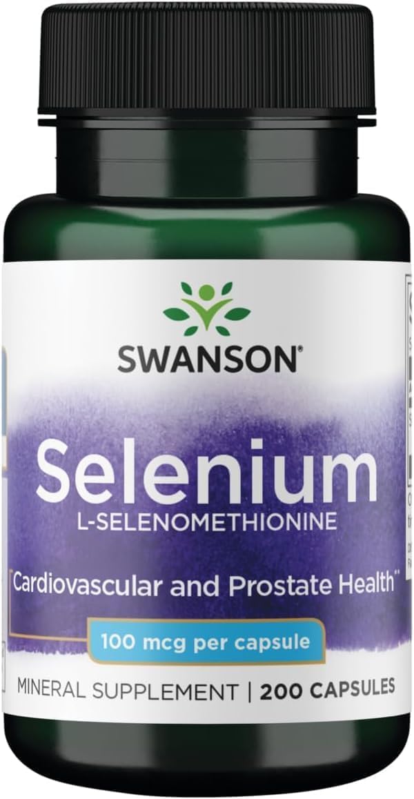 Swanson Selenium (L-Selenomethionine) 100 mcg, 200 Capsules