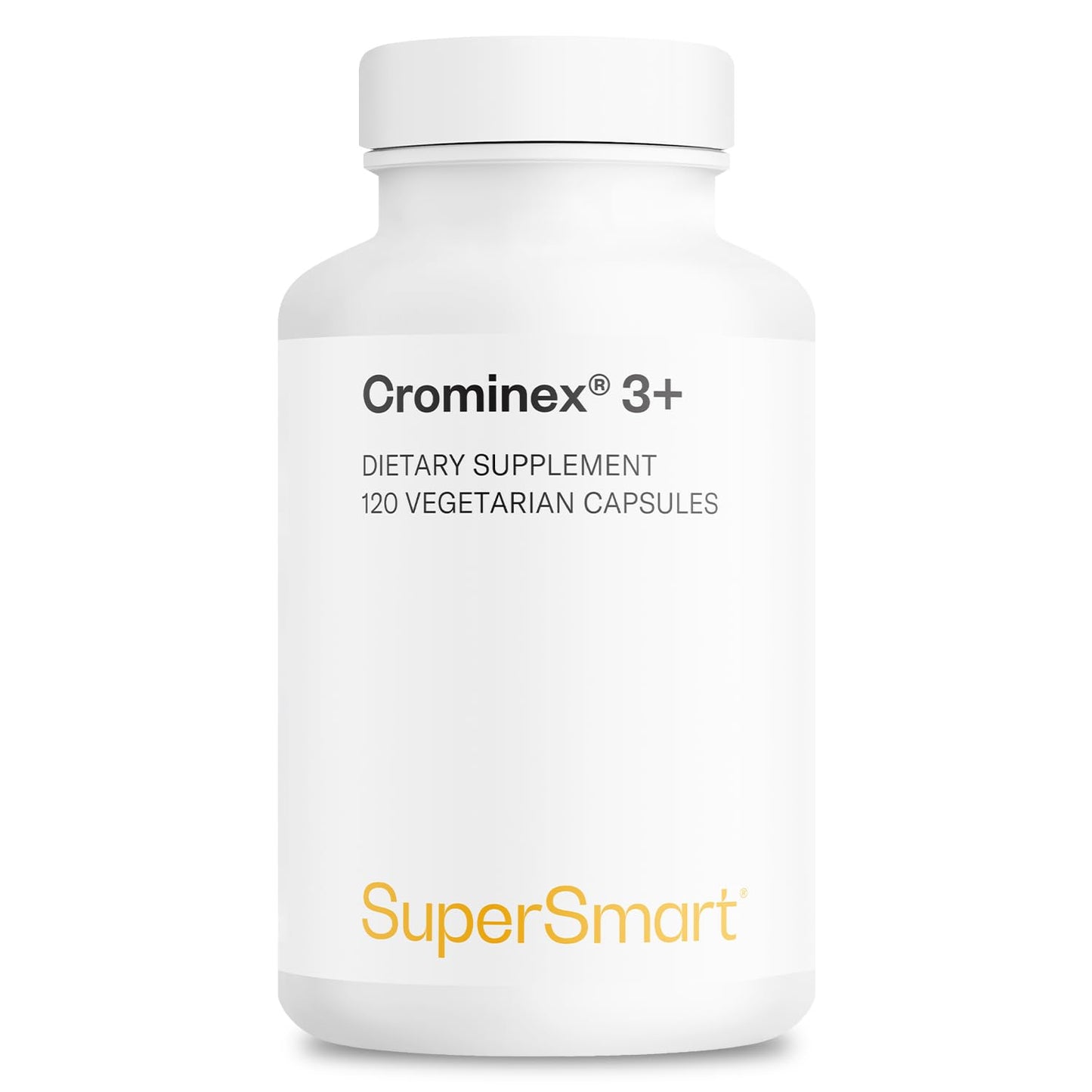 Supersmart Crominex 3+ 400mcg Optimised Chromium (Patented) Advanced Formula with Amla Extract & Shilajit, Non-GMO & Gluten Free, 120 Capsules