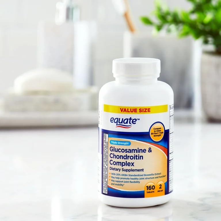 Equate Triple Strength Glucosamine & Chondroitin Complex Tablets, 160 Count