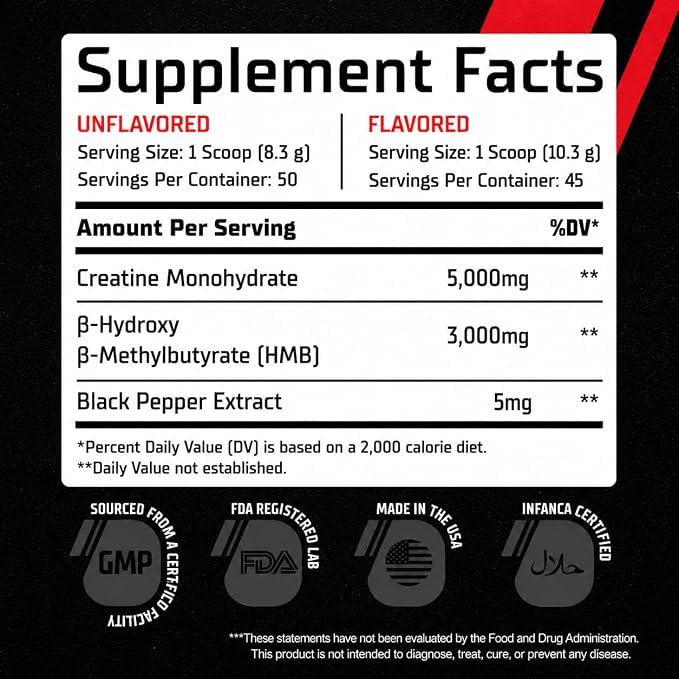GMU SPORT Creatine HMB Powder 16.9 oz