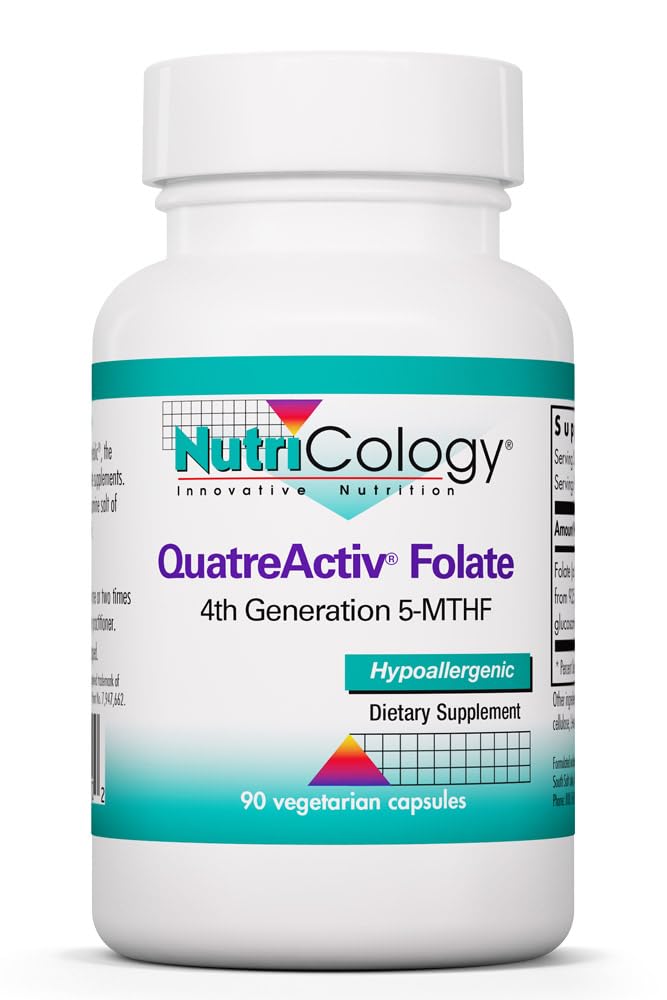Allergy Research Group Nutricology QuatreActiv Folate 833 mcg DFE, 90 Capsules