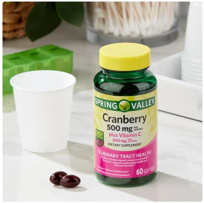 Spring Valley Cranberry Dietary Supplement 500mg Softgels 60 Count