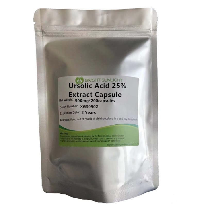 Bright sunlight Ursolic Acid 25% Extract Capsule 500mg, 200 Capsules