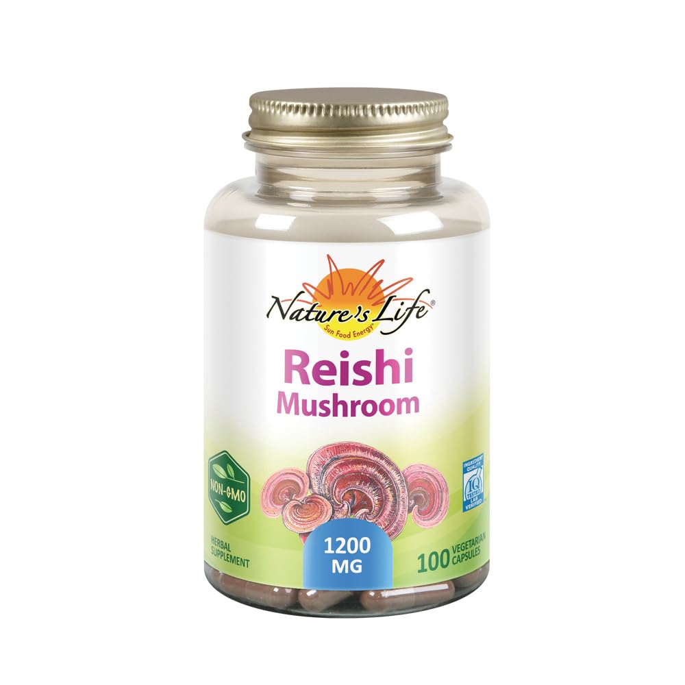 Nature's Life Reishi Mushroom 1200 mg Capsules, 100 Count