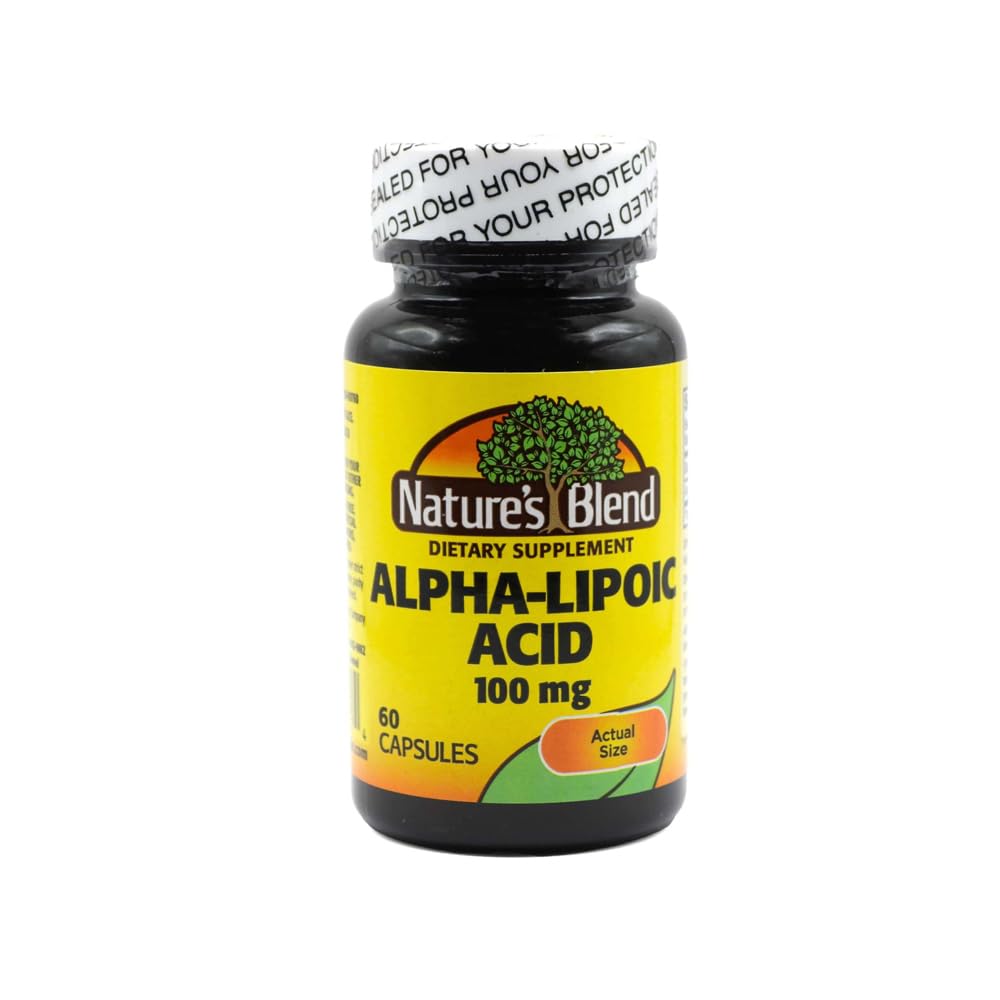 Nature's Blend Alpha Lipoic Acid 100 mg Capsule, 60 Capsules