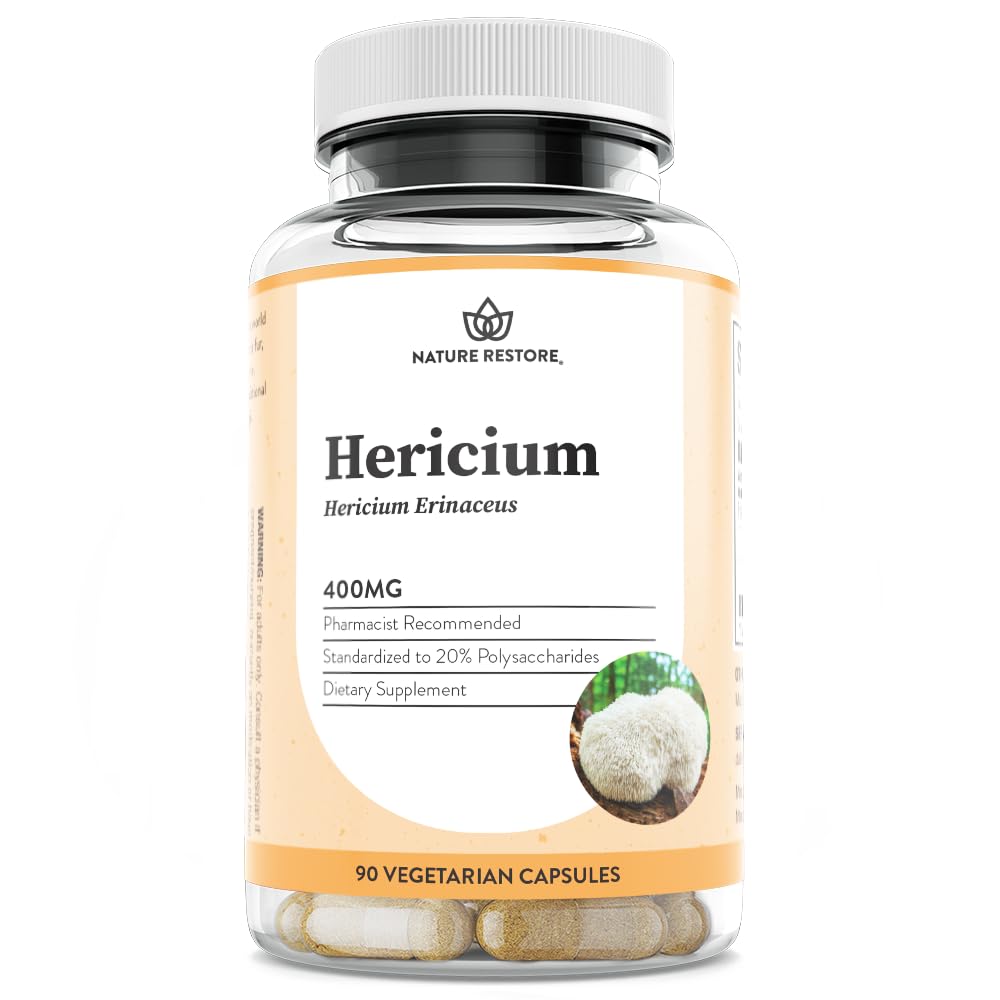 Nature Restore Hericium Erinaceus Lion's Mane Mushroom Extract, 90 Capsules