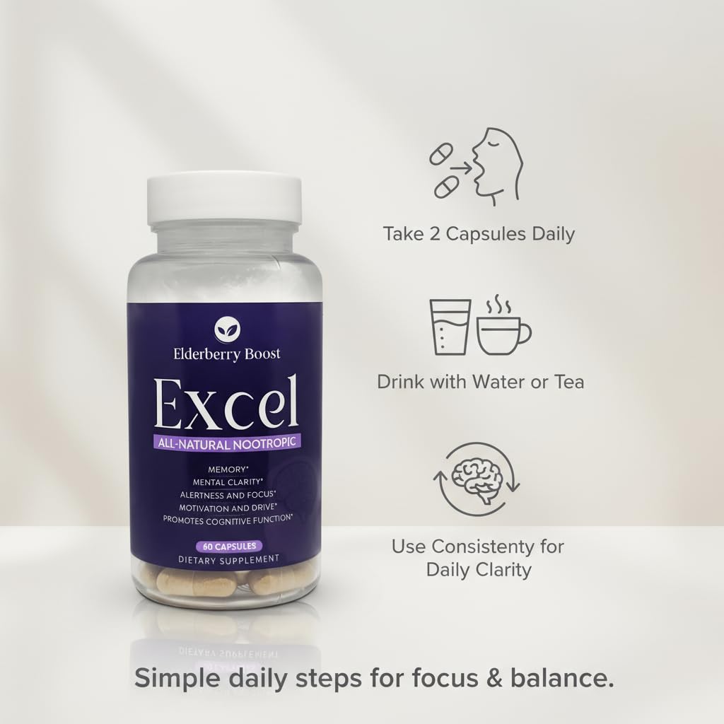 Elderberry Boost Excel Capsules 60 Count
