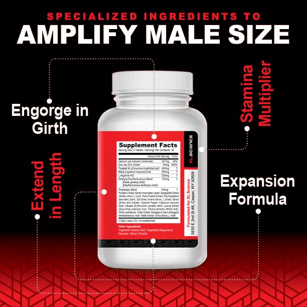 XENXNUTRA LABS Mr Man Male Performance and Enlargement Pills, 60 Tablets
