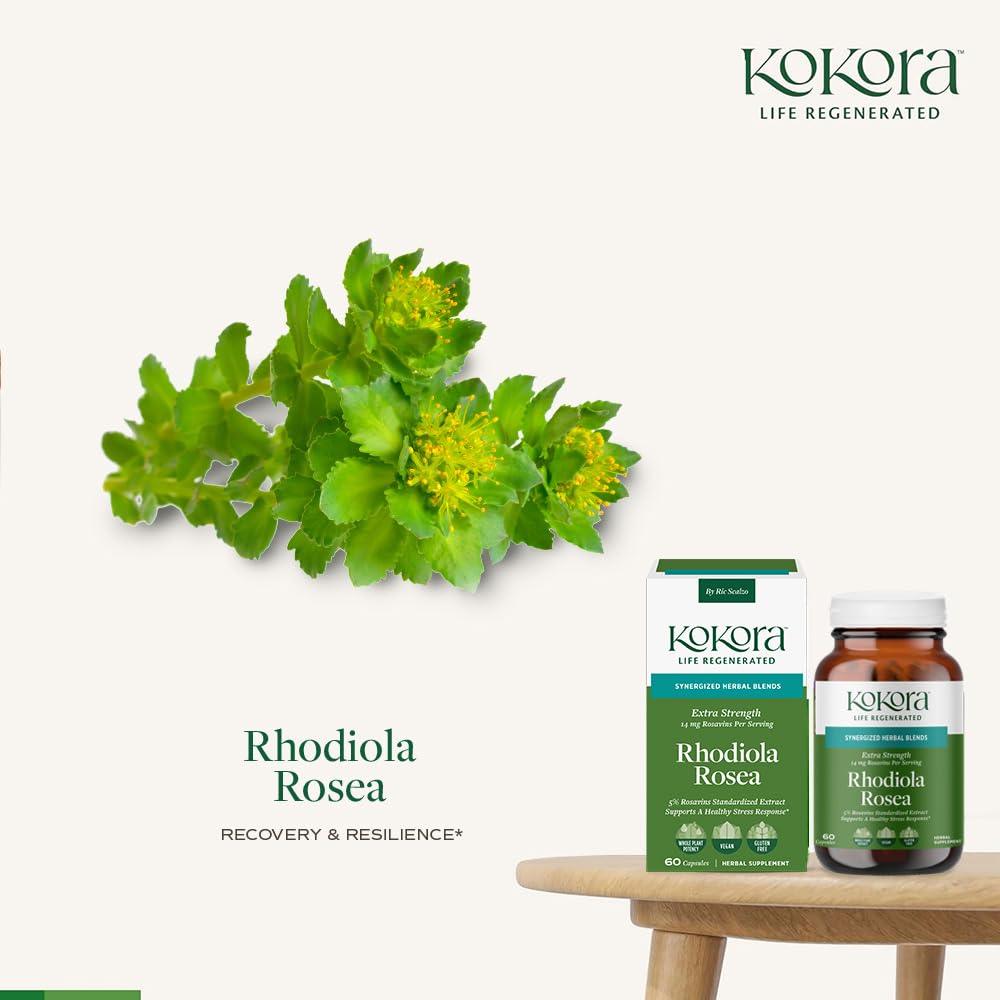 kokora Rhodiola Rosea Extra Strength Capsules 60 Count