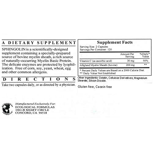 Ecological Formulas Sphingolin Capsule 240 Capsules