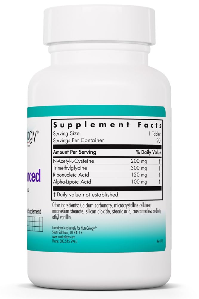 Allergy Research Group NAC Enhanced N-Acetyl-L-Cysteine Supplement Tablets 90