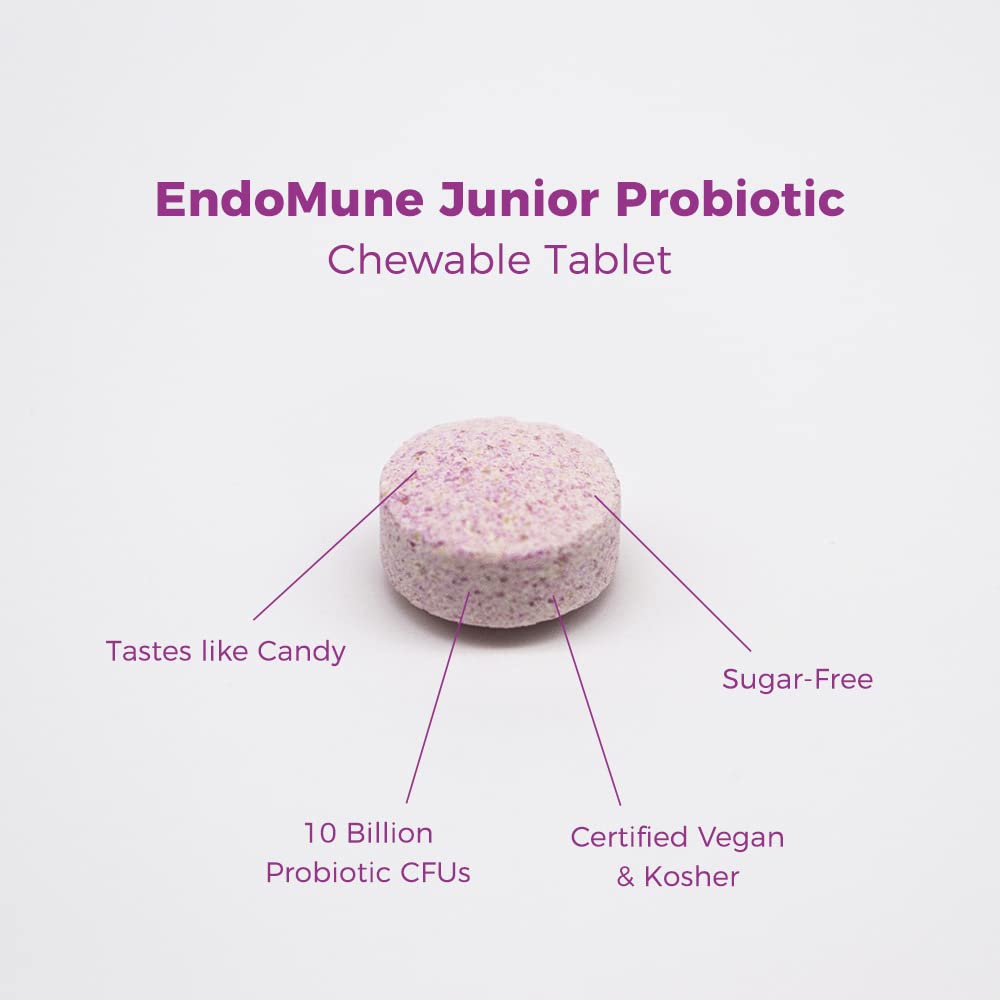 Endomune Jr Advanced Kids Probiotic and Prebiotic Chewables 30 Chewable Tablets