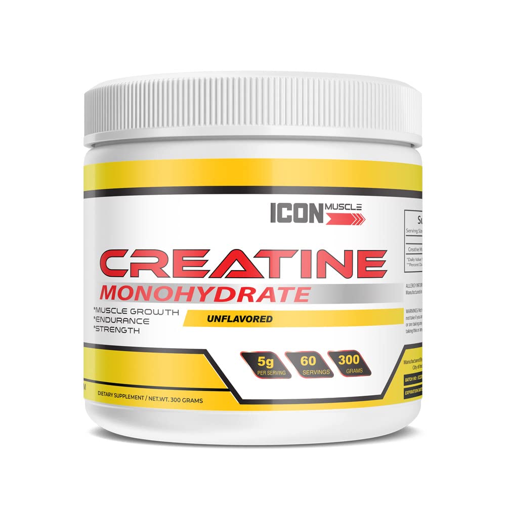 Icon Muscle Creatine Monohydrate Powder 10.6 Ounce