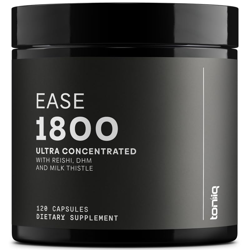 Toniiq Ease with DHM – Full Liver Support for a Night Out 120 Capsules