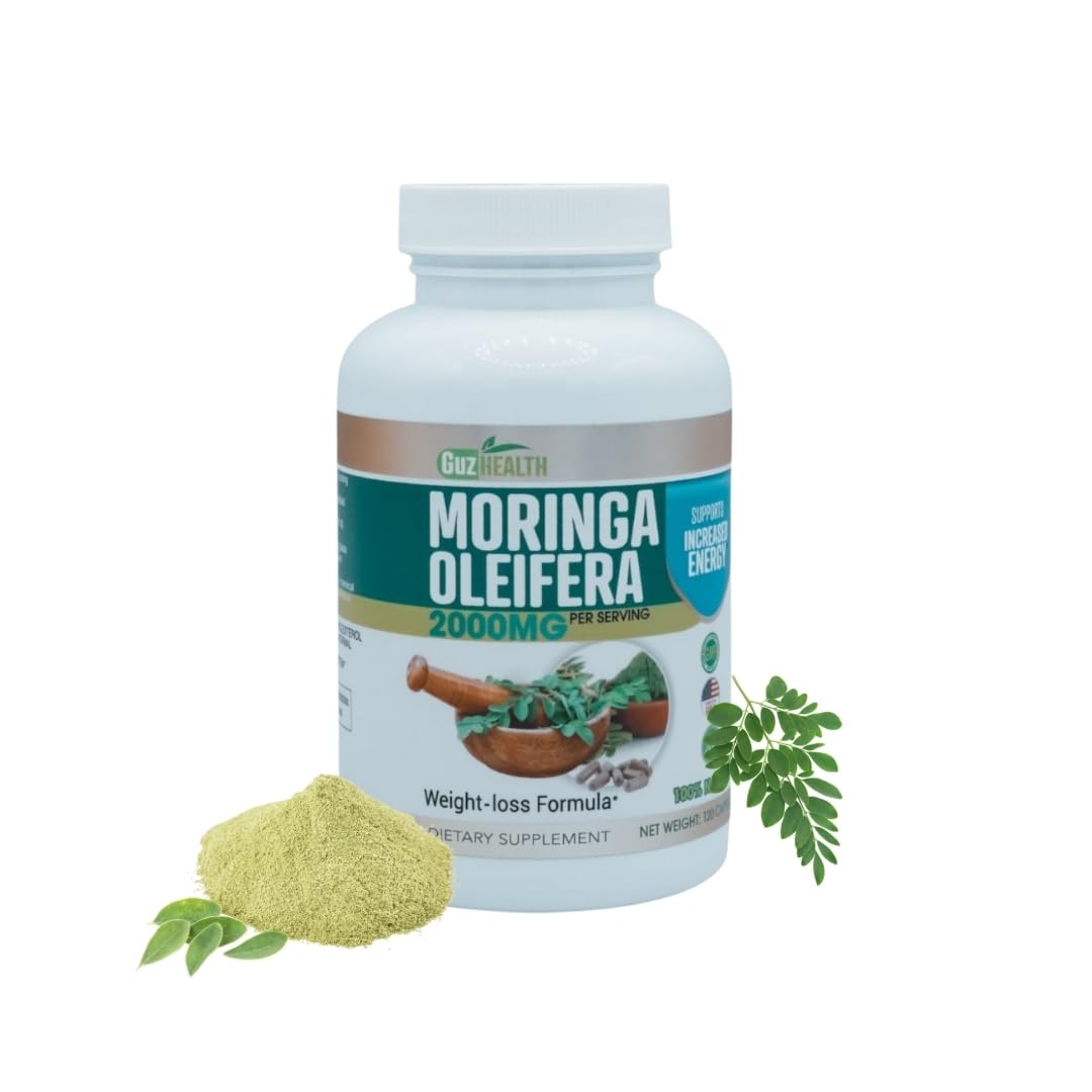GuzHealth Moringa Oleifera 2000mg Capsules, 120 Count
