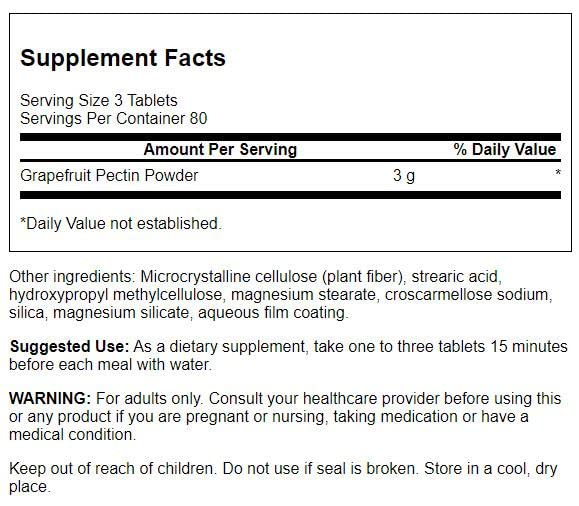 Swanson Diet Grapefruit Pectin 1000MG Capsules 240